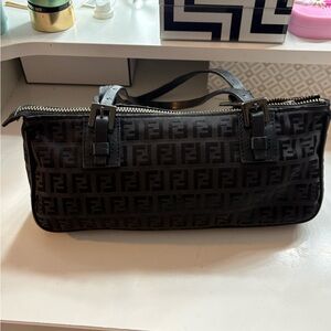 Fendi Black FF Logo Duffel Bag